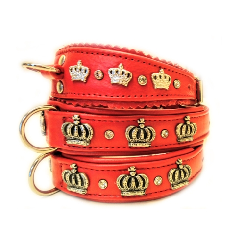 Halsbänder (Krone
Rot) für Hunde in Düsseldorf kaufen | Chic für alle Felle
