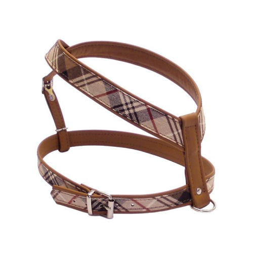 Geschirre (Karo-Braun) für Hunde in Düsseldorf kaufen | Chic für alle Felle