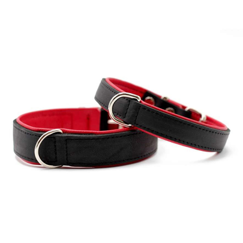 Halsbänder (Schwarz-Rot) für Hunde in Düsseldorf kaufen | Chic für alle Felle