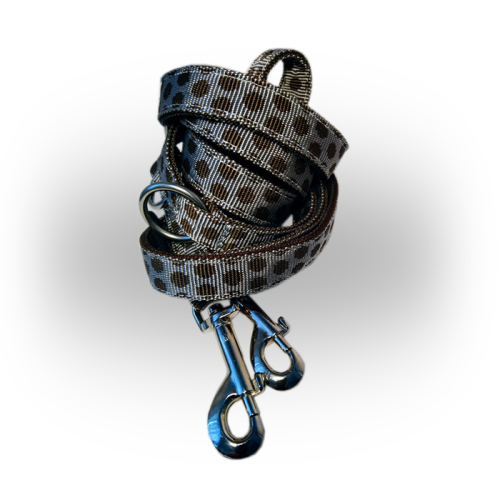 Gurthalsbänder / -leinen (Braun-Grau Punkte
Gurtleine) für Hunde in Düsseldorf kaufen | Chic für alle Felle