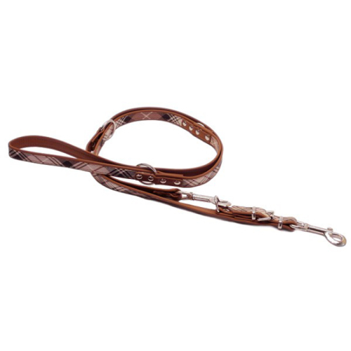 Leinen (Leder-Leine
Karo-Braun) für Hunde in Düsseldorf kaufen | Chic für alle Felle