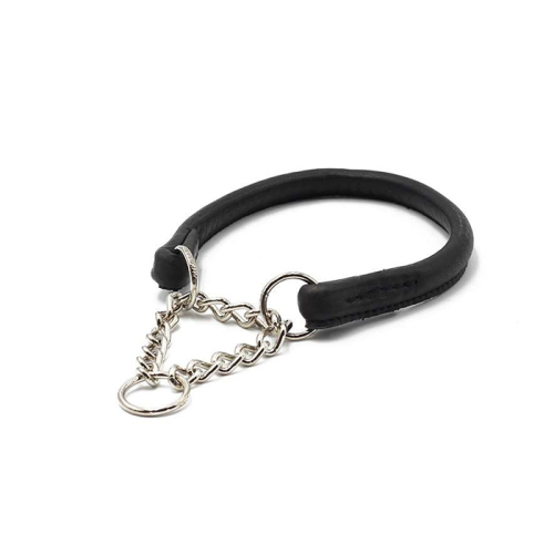 Rundhalsbänder (Schwarz mit Kette) für Hunde in Düsseldorf kaufen | Chic für alle Felle