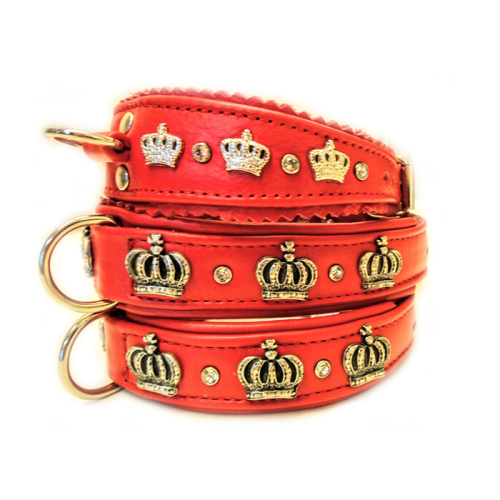 Halsbänder (Krone
Rot) für Hunde in Düsseldorf kaufen | Chic für alle Felle