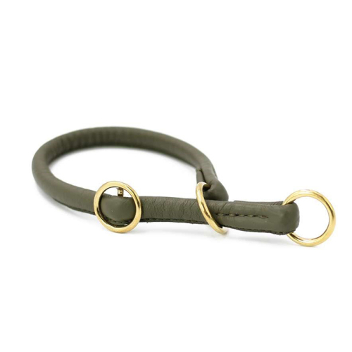 Rundhalsbänder (Khaki-Gold) für Hunde in Düsseldorf kaufen | Chic für alle Felle